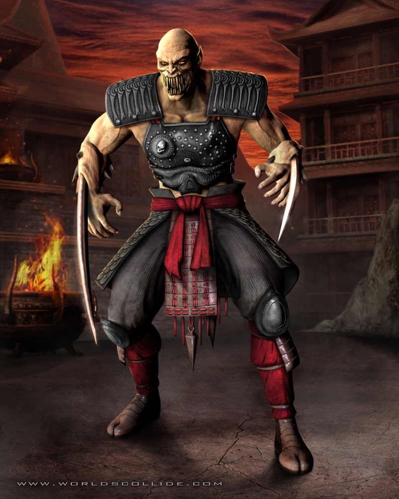 nathanprice: Baraka the Mortal Kombat character, in the style of