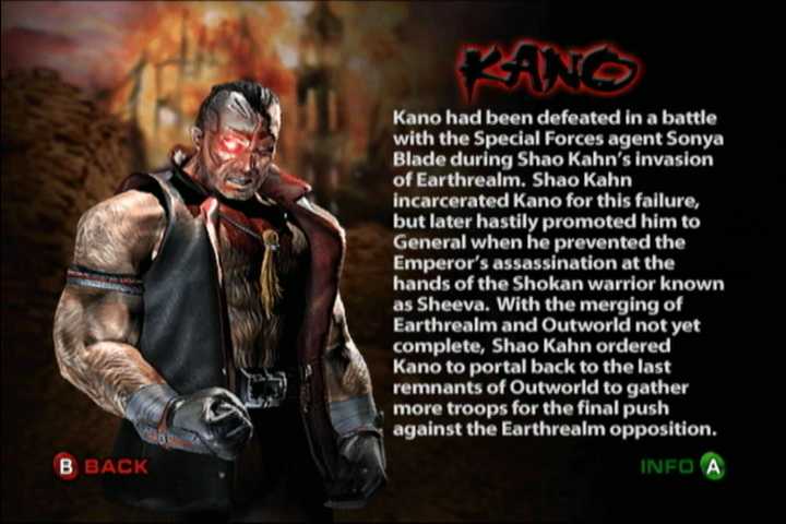 Qual o poder de Kano em Mortal Kombat?