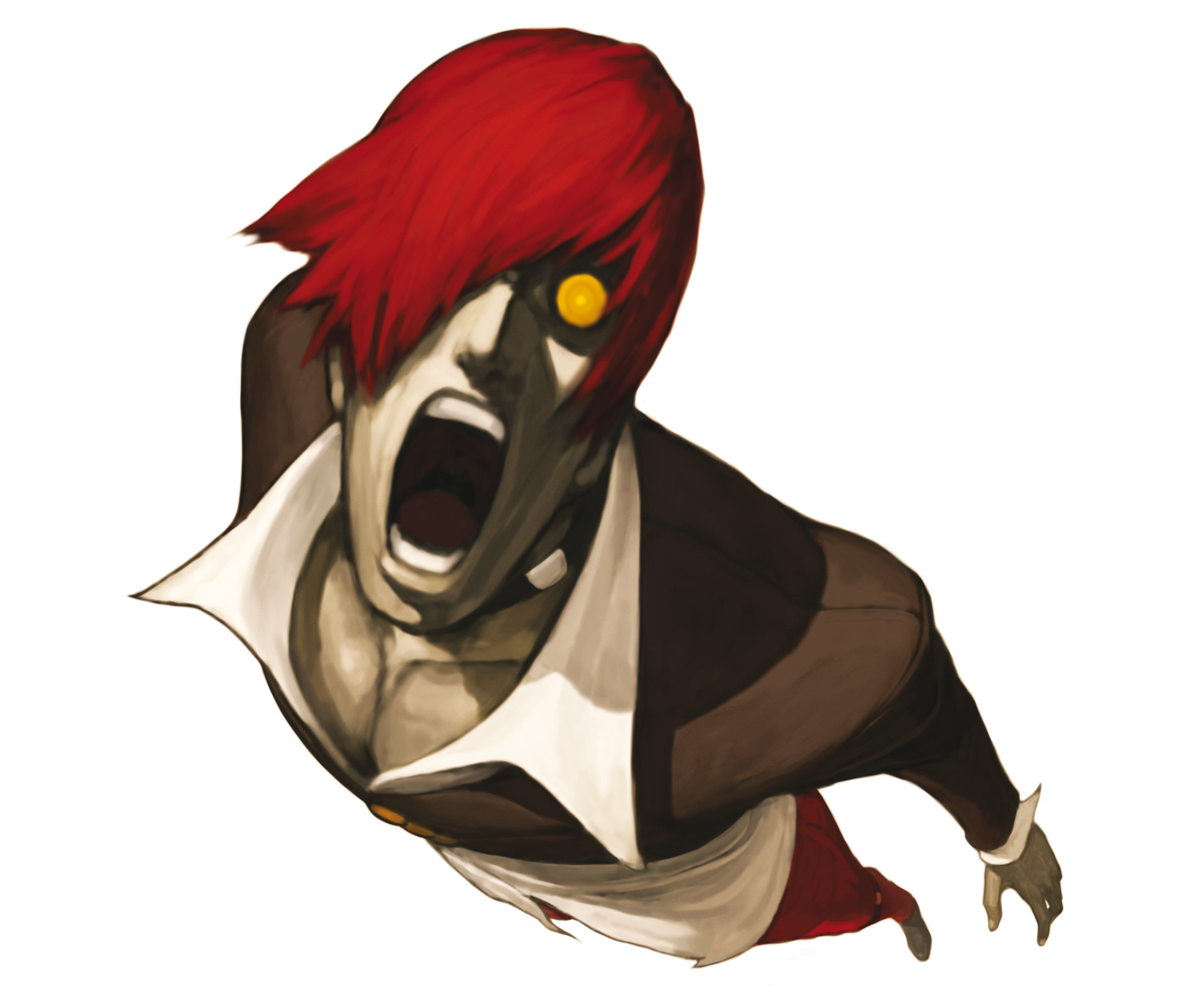 Orochi Iori Yagami KOF OL, red-haired male anime character