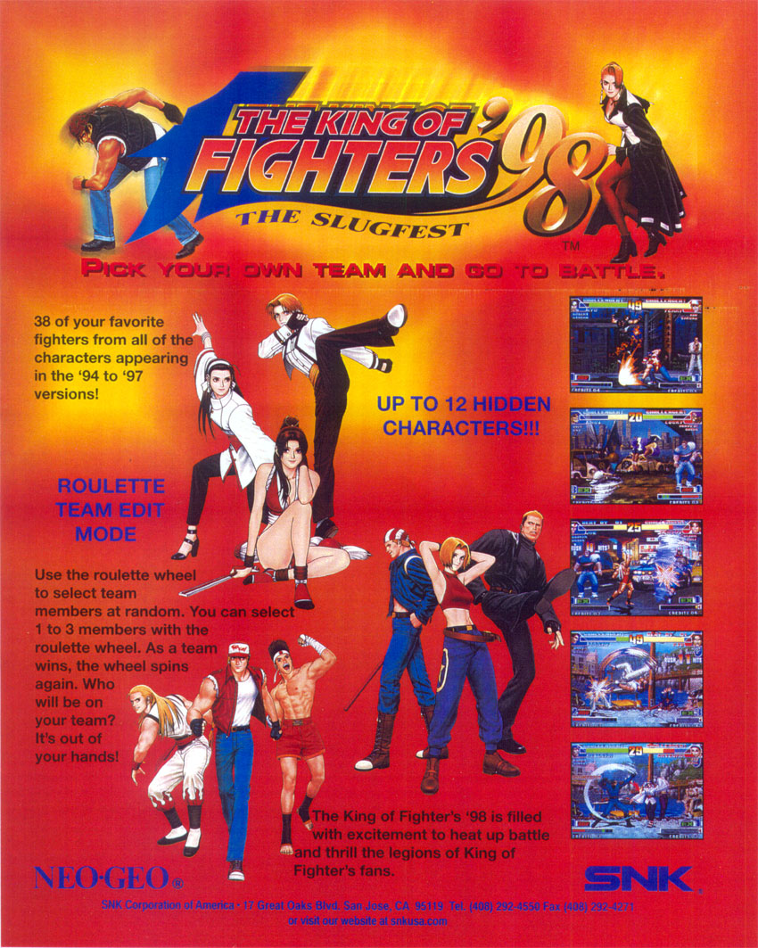 The King of Fighters '98 - Movelist / How to Play / Art Gallery