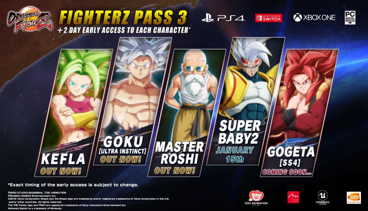 Dragon Ball FighterZ announces SS4 Gogeta and Super Baby 2 DLC