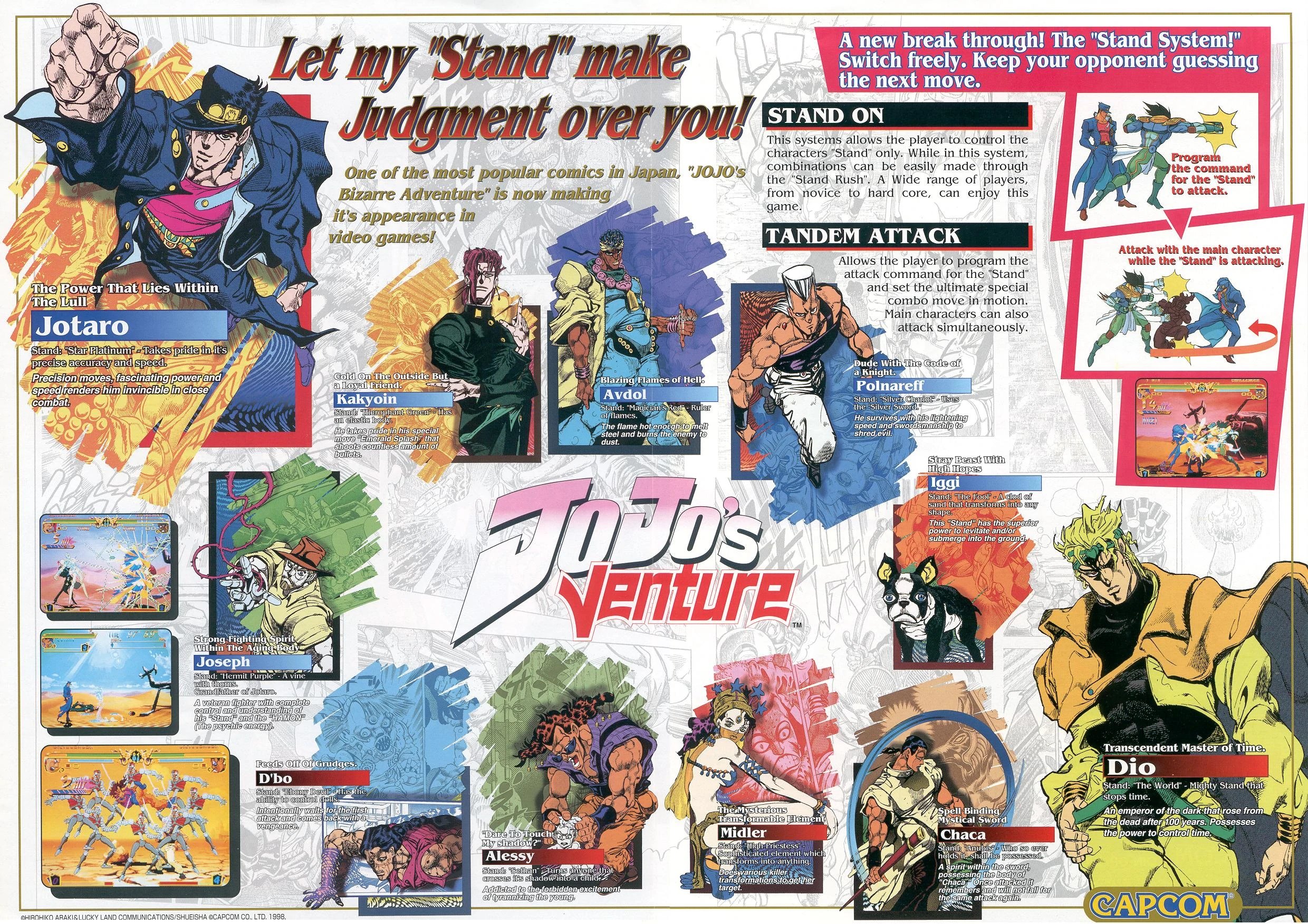 JoJo's Bizarre Adventure: Heritage for the Future, Capcom Database