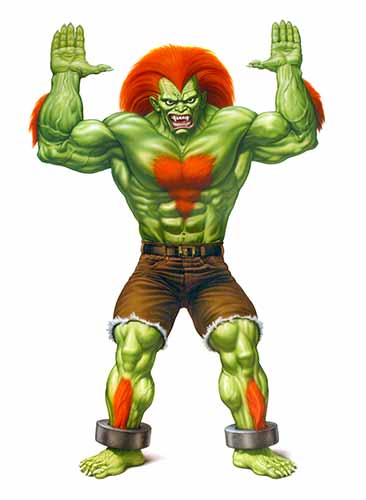 Why is Blanka Green in Street Fighter?