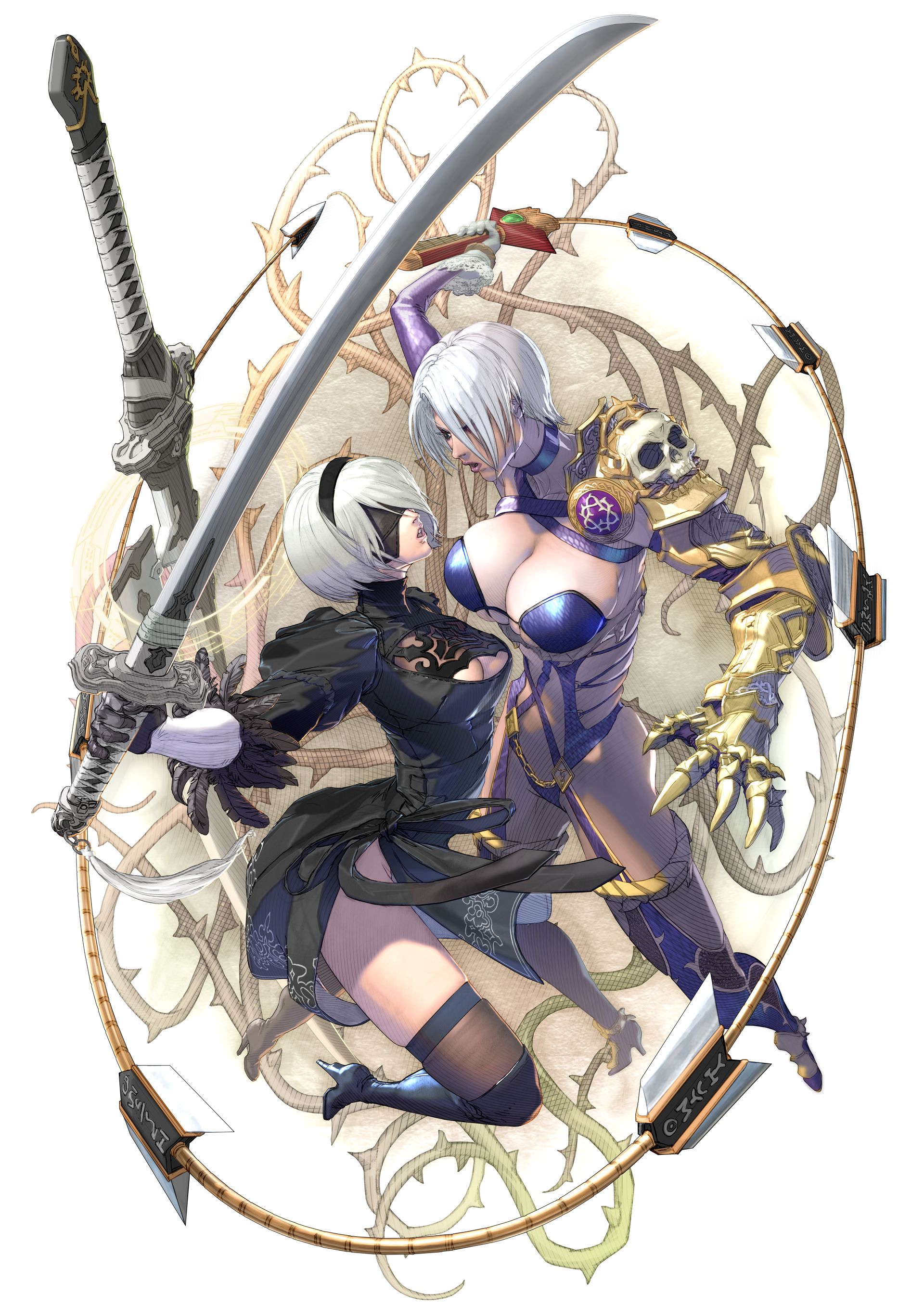 2b-and-ivy-soulcalibur6-artwork-by-takuji-kawano