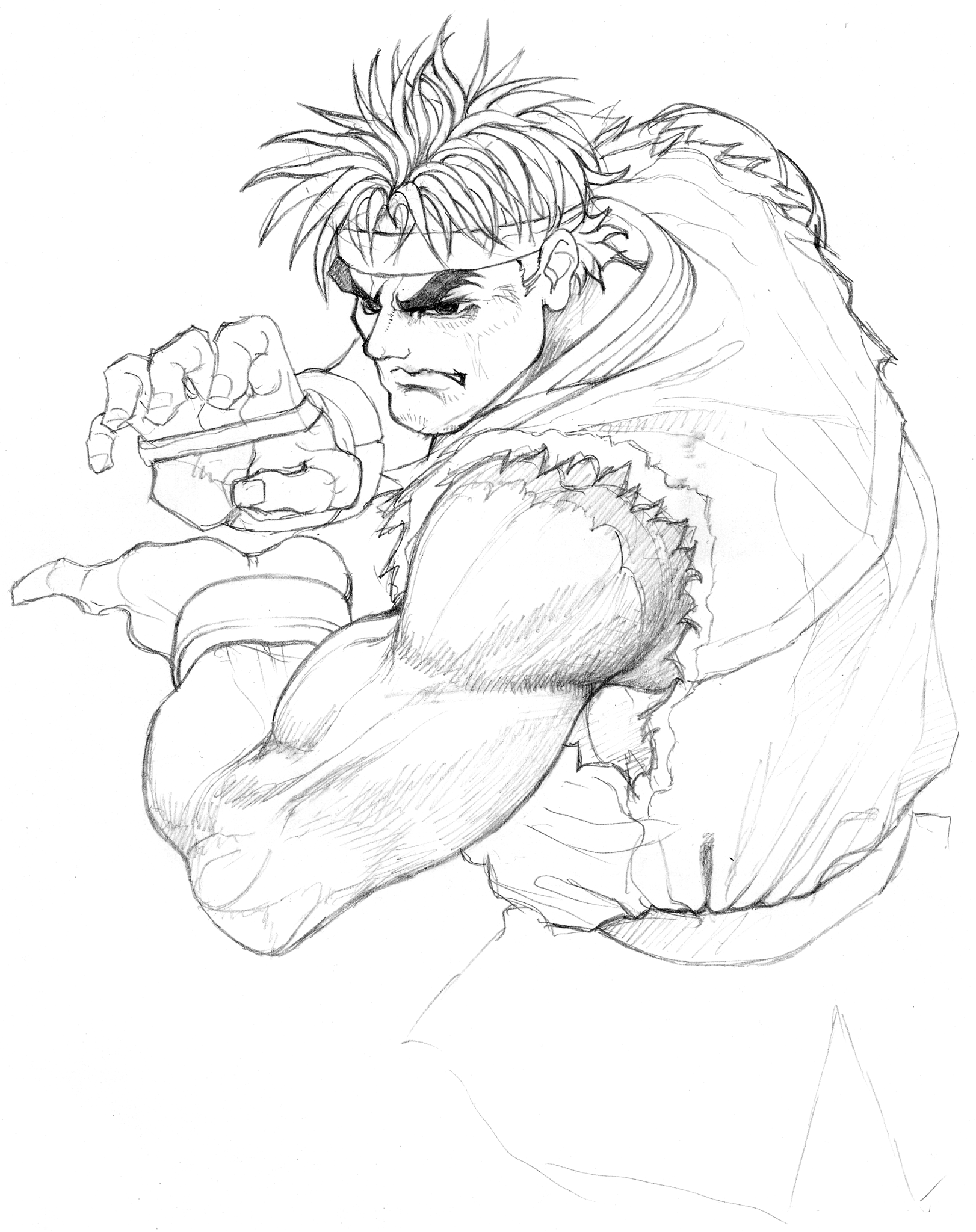 ryu (street fighter) drawn by kuroneco