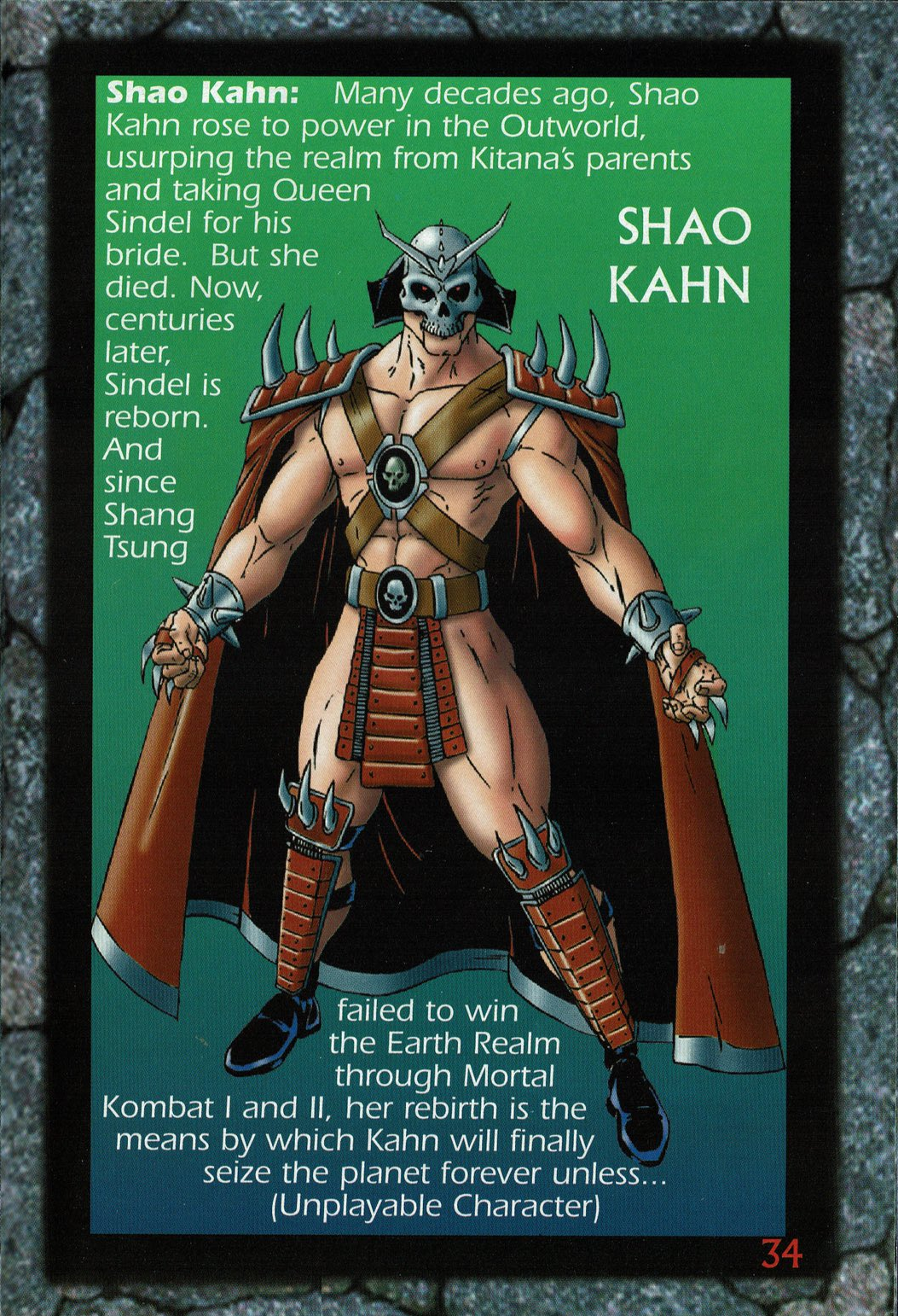 Shao Kahn - General Shao, Mortal Kombat Wiki