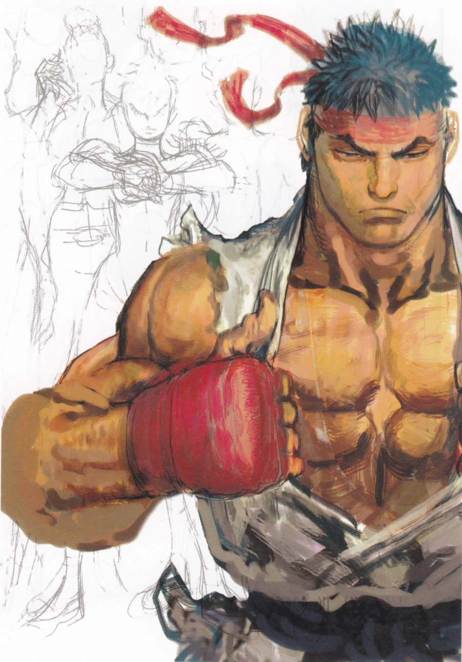 Illustration + digital enhancement Ryu Street Fighter IV