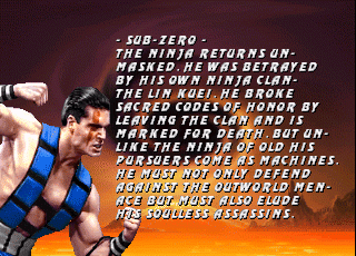 sub zero vs liu kang