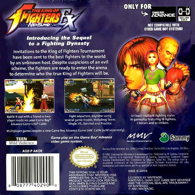 The King of Fighters EX: Neo Blood - Game Boy Advance - Box Art