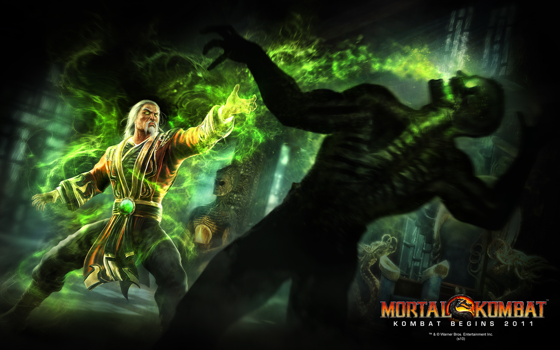 Download Shang Tsung wielding his sorcerous power in Mortal Kombat  Wallpaper