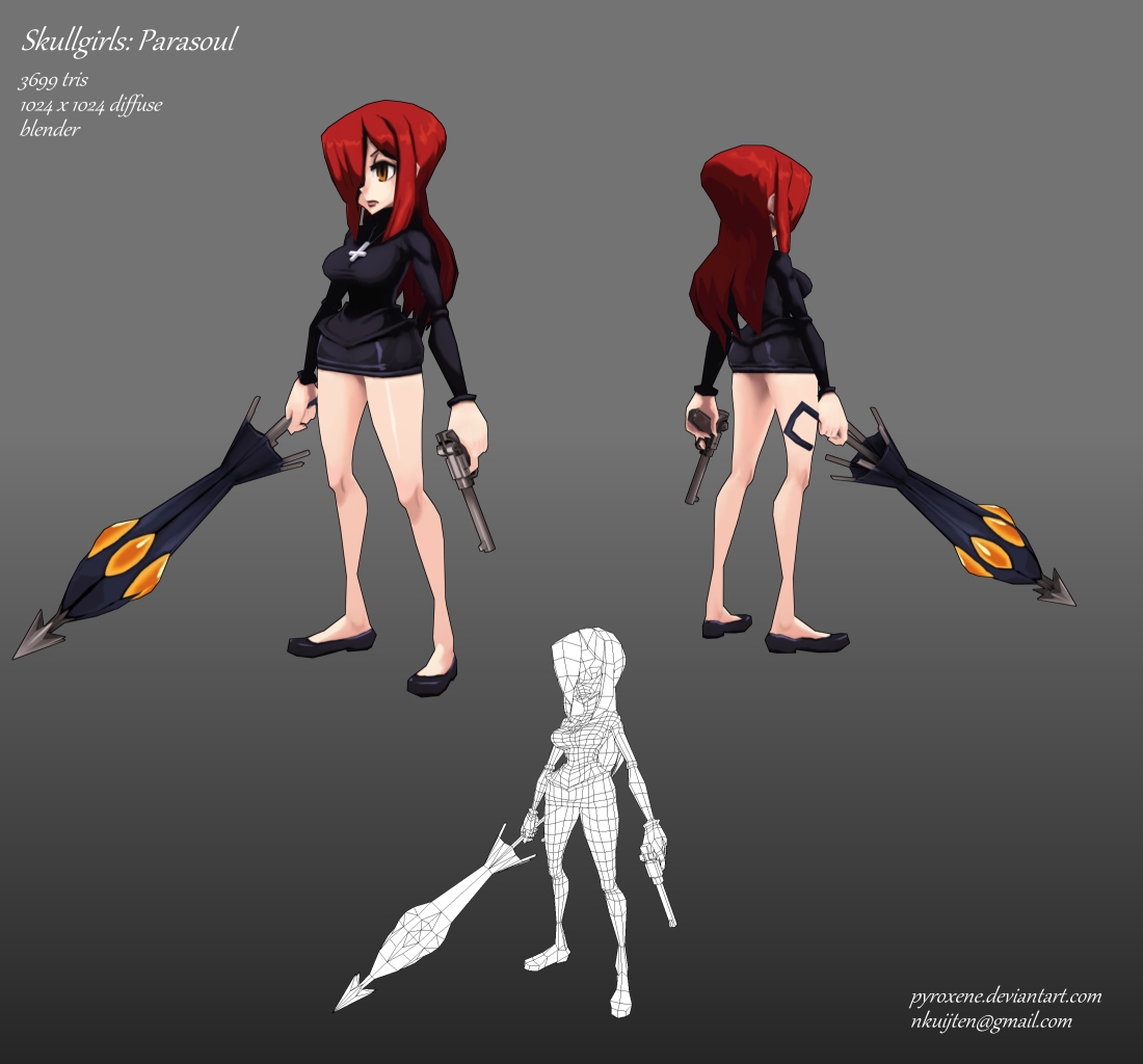 skullgirls parasoul kneesocks