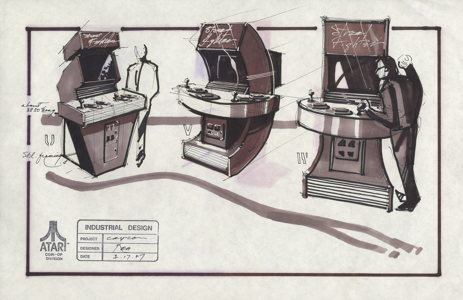 Street Fighter (1987) - Art Gallery / Arcade Cabinet Design