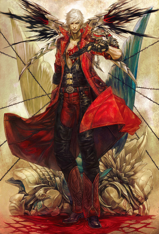 dante (devil may cry and 1 more) drawn by maozhu
