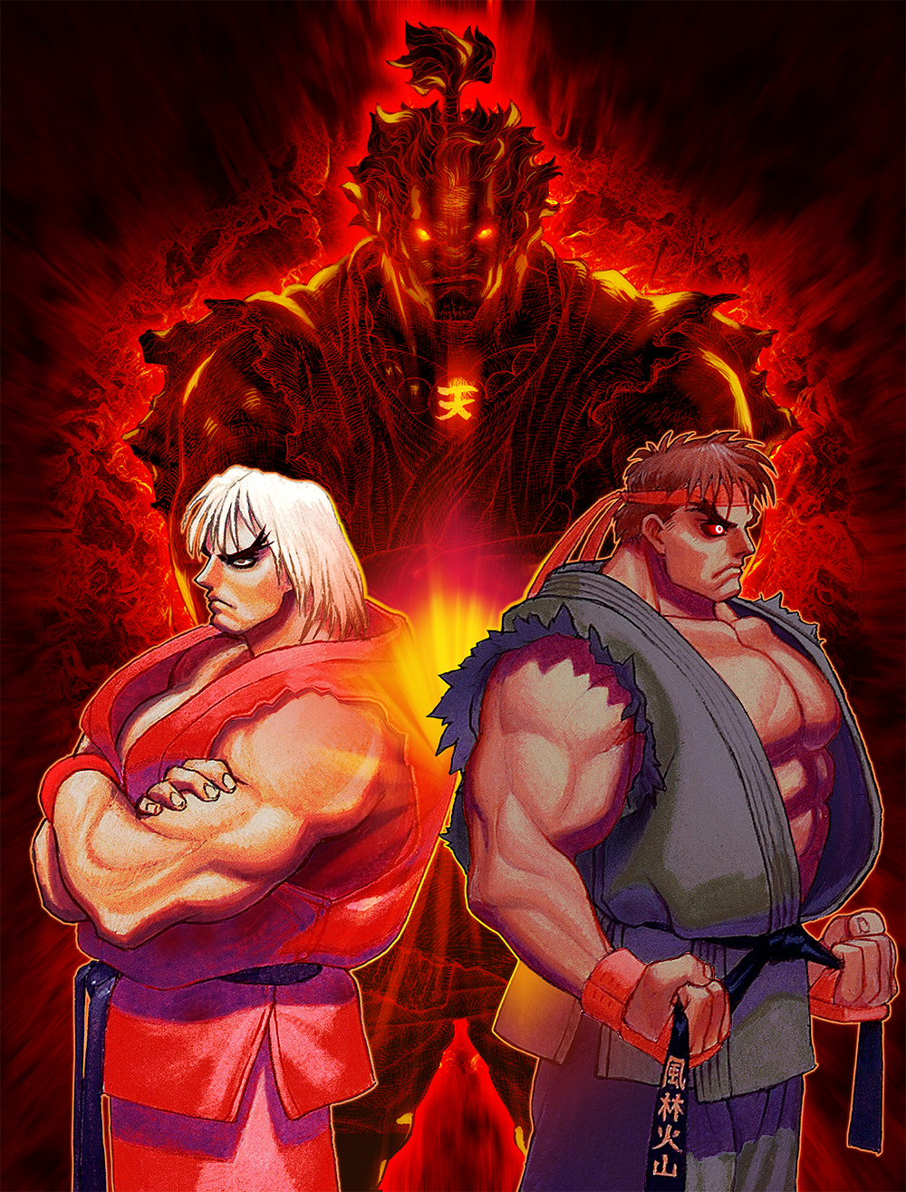 ultra streetfighter2 akuma evilryu violentken poster bytes